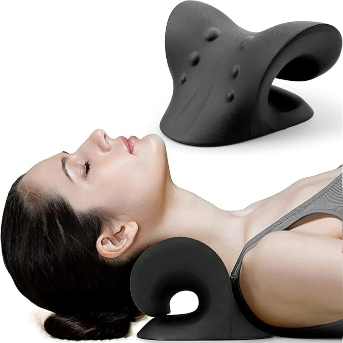 Cervical Neck Stretcher Pillow with Contoured Foam