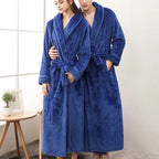 Soft Fleece Bathrobe with Belt and Pockets