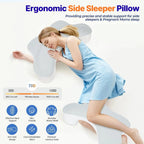 Memory Foam Arm Pillow for Side Sleepers with Arm Channels