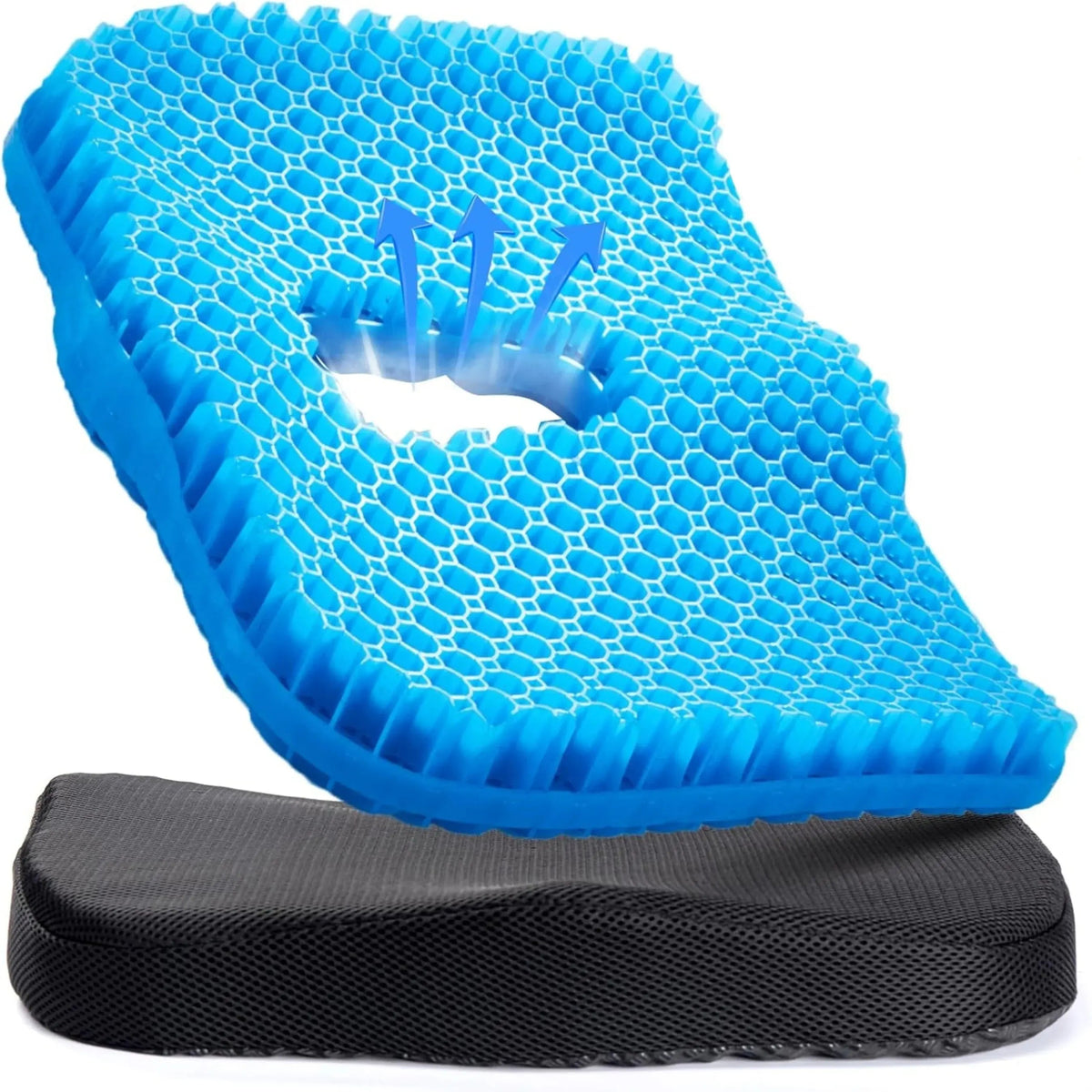 Honeycomb Gel Seat Cushion with Non-Slip Cover