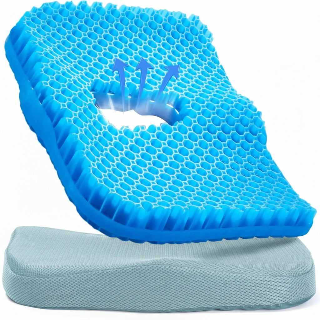 Honeycomb Gel Seat Cushion with Non-Slip Cover