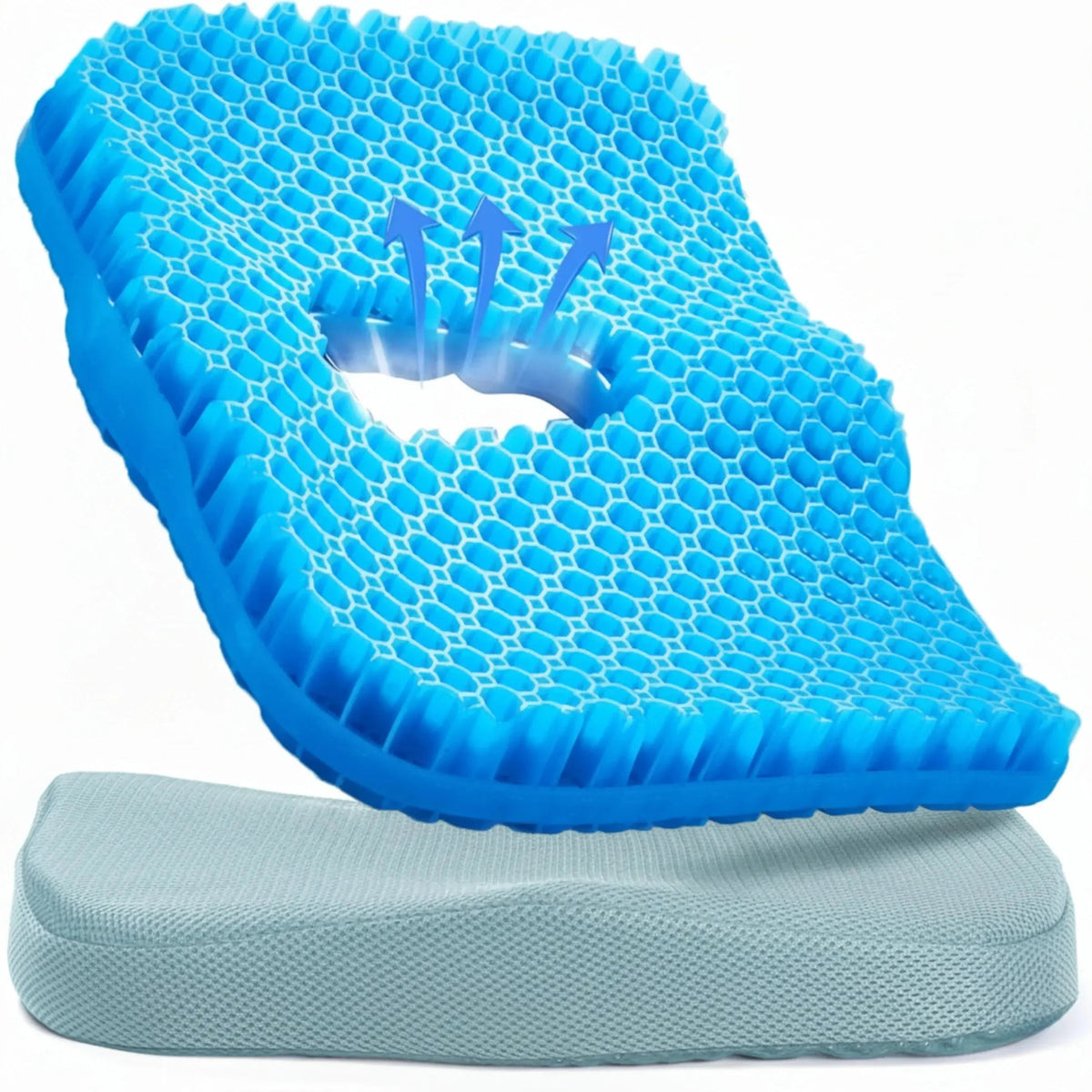 Honeycomb Gel Seat Cushion with Non-Slip Cover