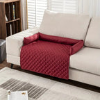 Quilted Pet Sofa Protector with Bolster Cushions