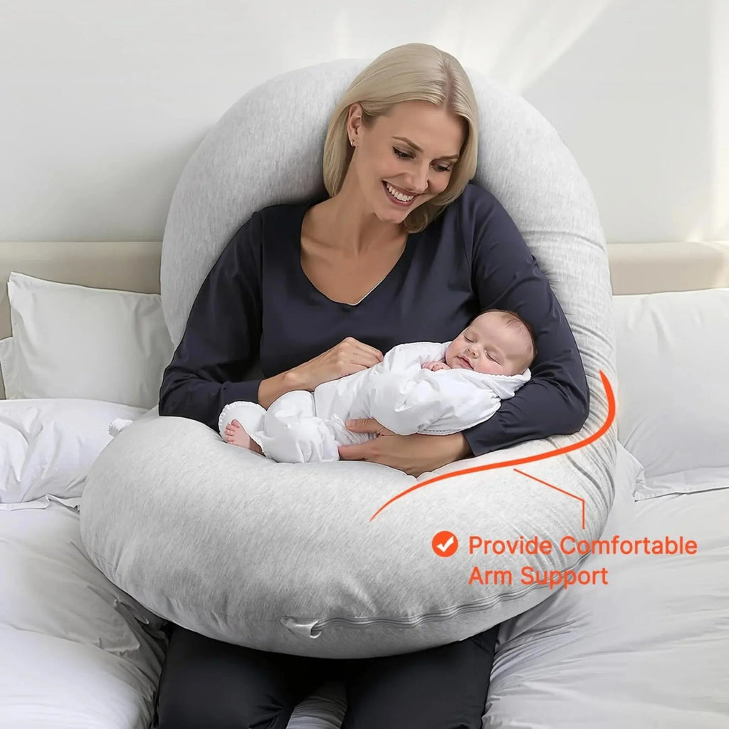 C-Shaped Pregnancy Body Pillow for Side Sleepers
