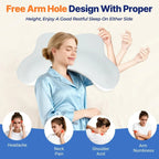 Memory Foam Arm Pillow for Side Sleepers with Arm Channels