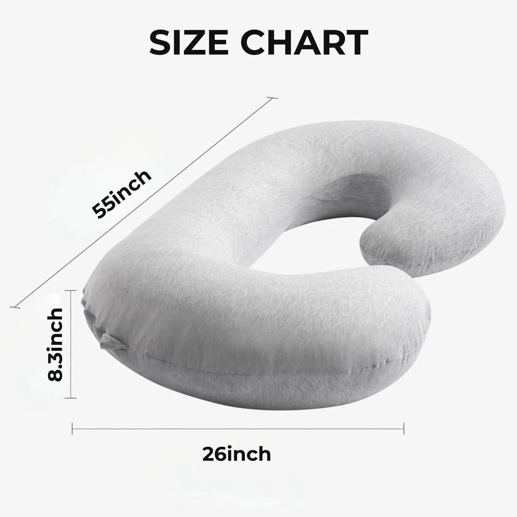 C-Shaped Pregnancy Body Pillow for Side Sleepers