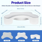 Memory Foam Arm Pillow for Side Sleepers with Arm Channels
