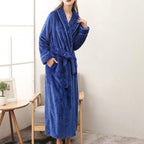 Soft Fleece Bathrobe with Belt and Pockets