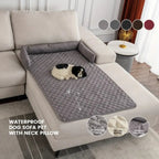 Quilted Pet Sofa Protector with Bolster Cushions
