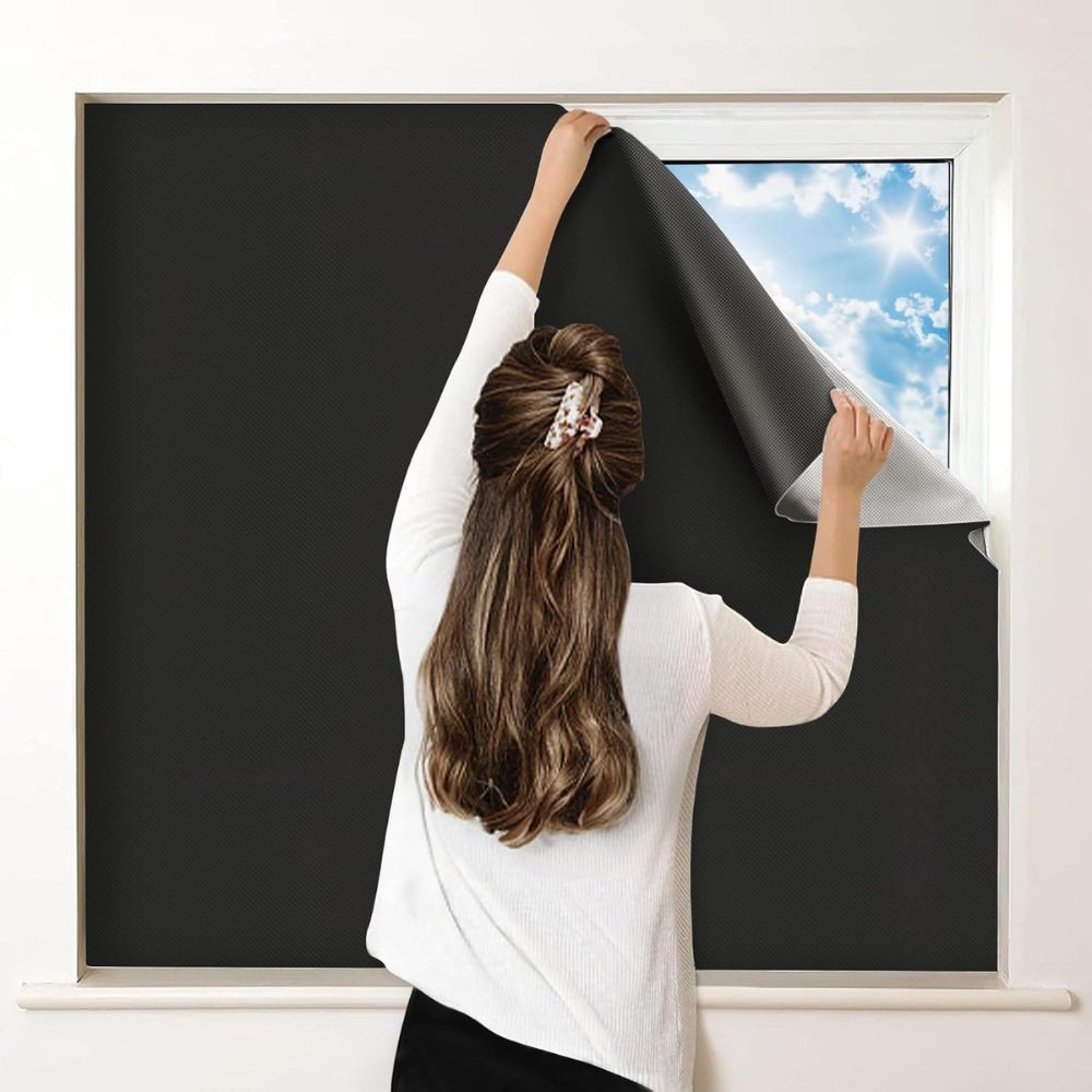 Static Cling Blackout Window Shade for Bedroom Privacy