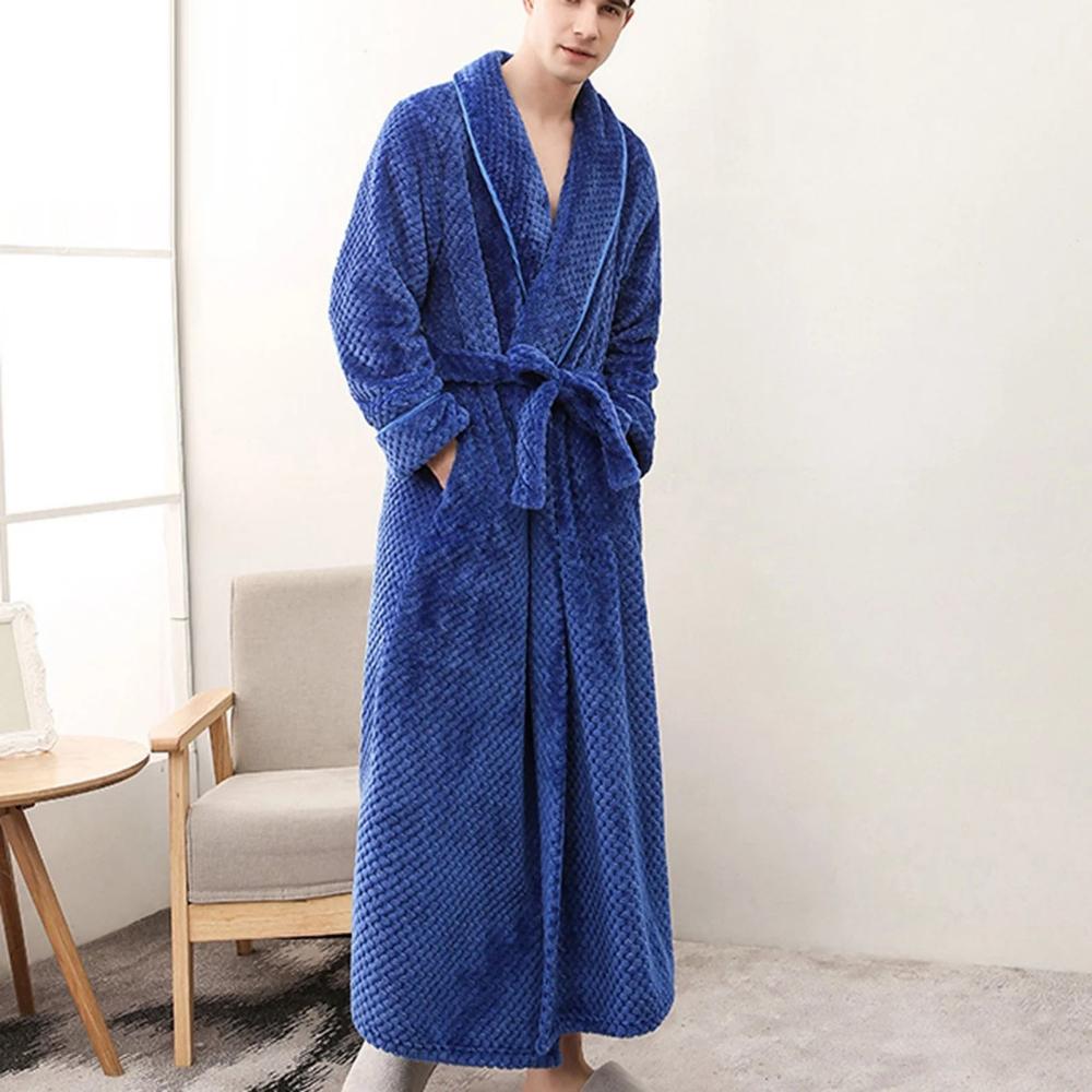 Soft Fleece Bathrobe with Belt and Pockets