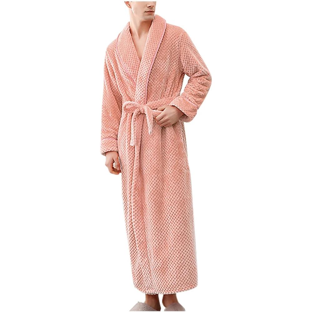 Soft Fleece Bathrobe with Belt and Pockets