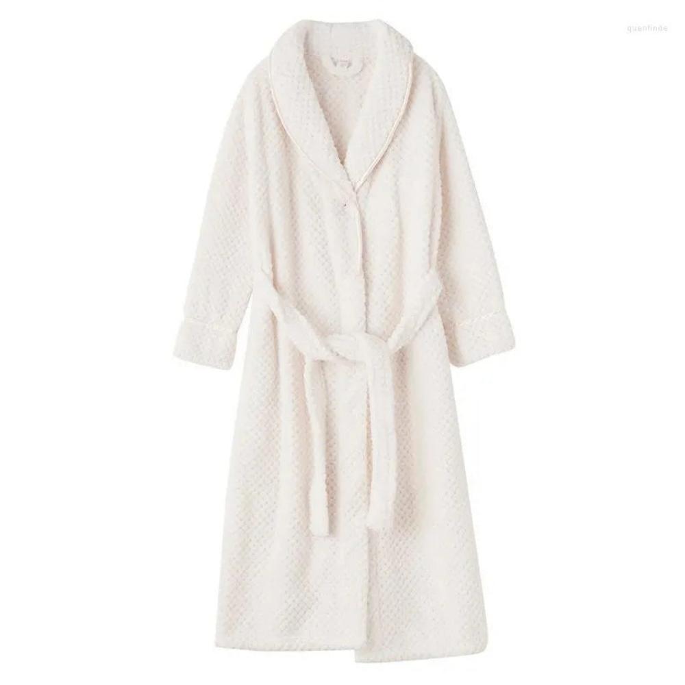 Soft Fleece Bathrobe with Belt and Pockets