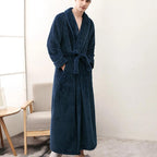Soft Fleece Bathrobe with Belt and Pockets