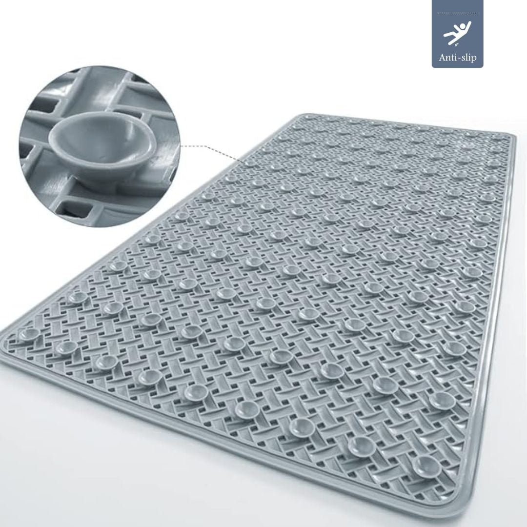Non-Slip Bathtub Mat with Suction Cups and Drainage