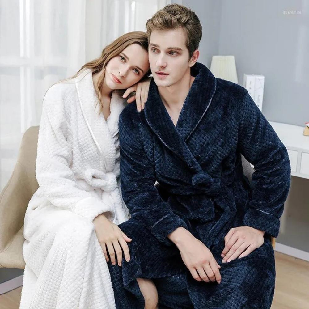 Soft Fleece Bathrobe with Belt and Pockets