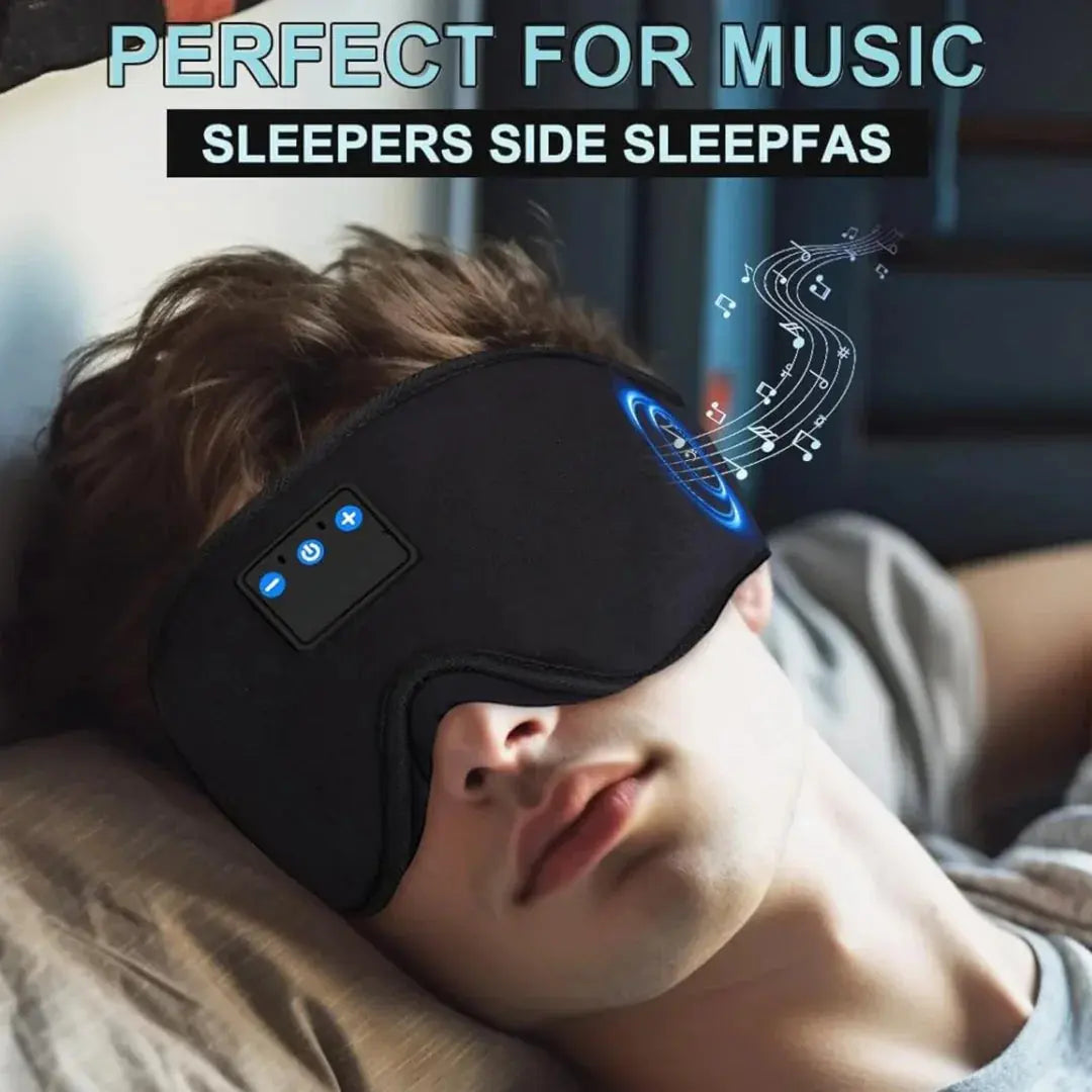 Bluetooth Sleep Mask with Headphones and 3D Eye Contours