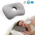 Ear Hole Pillow for Side Sleepers with Adjustable Fill