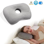 Ear Hole Pillow for Side Sleepers with Adjustable Fill