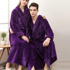 Soft Fleece Bathrobe with Belt and Pockets