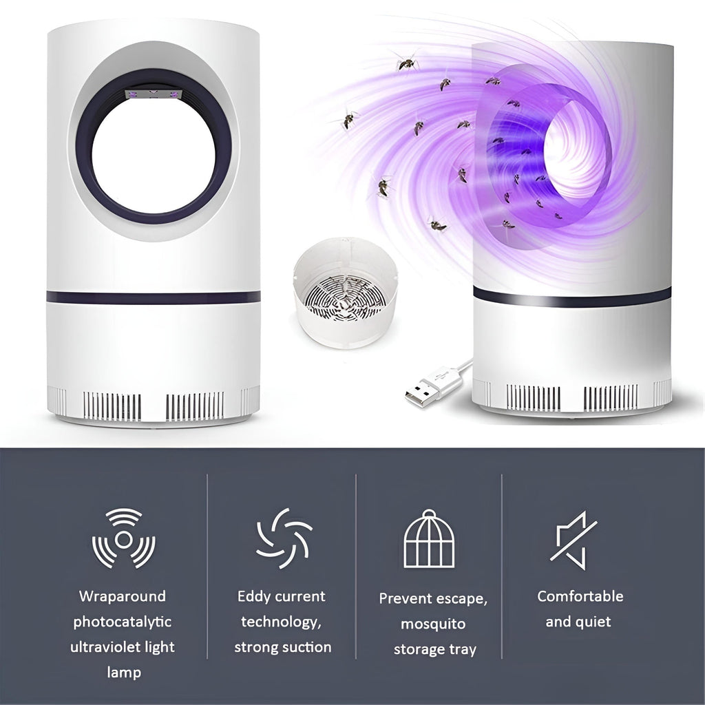 Quiet UV Mosquito & Fly Trap, 6 LED Lights & Fan