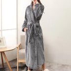 Soft Fleece Bathrobe with Belt and Pockets