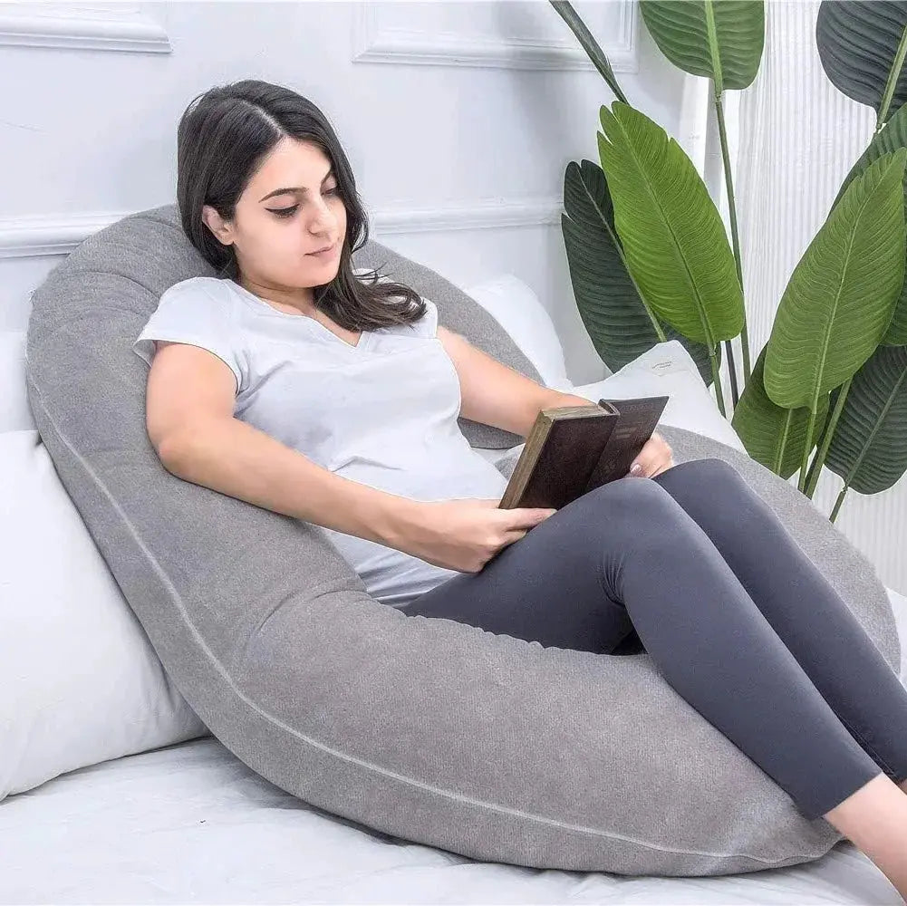 C-Shaped Pregnancy Body Pillow for Side Sleepers