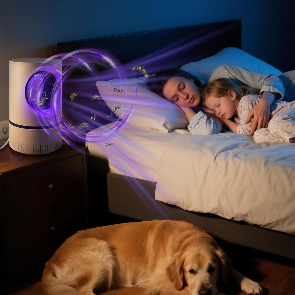 Quiet UV Mosquito & Fly Trap, 6 LED Lights & Fan
