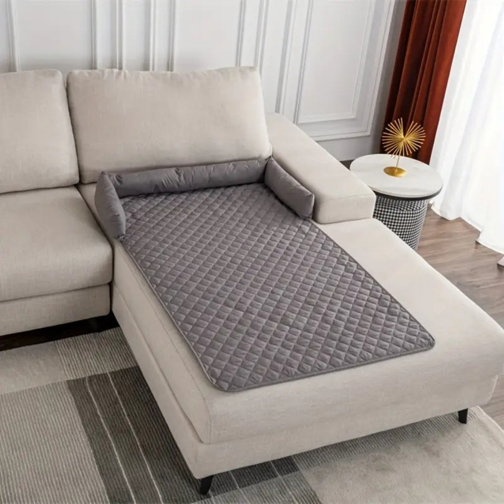 Quilted Pet Sofa Protector with Bolster Cushions