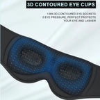 Bluetooth Sleep Mask with Headphones and 3D Eye Contours