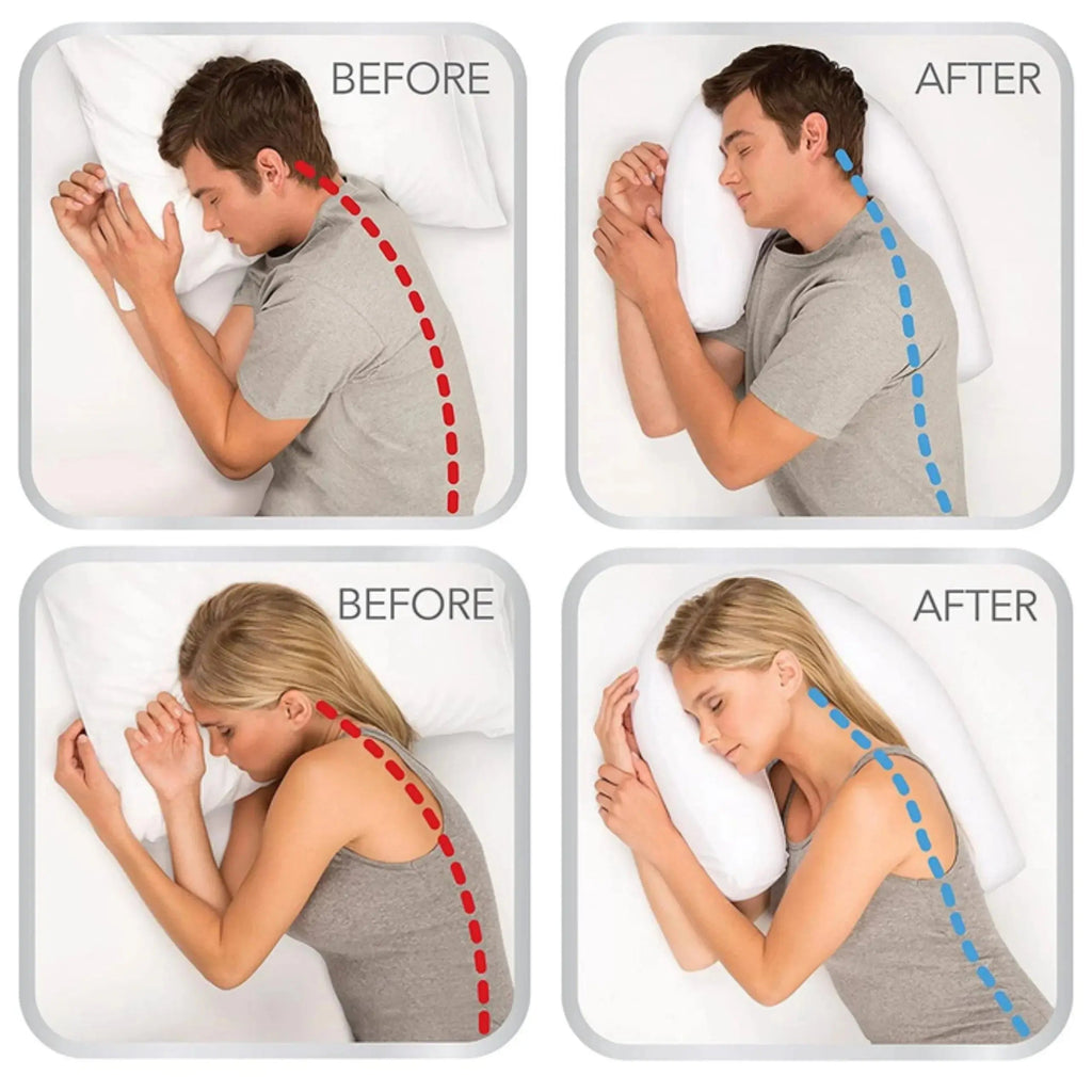 U-Shaped Side Sleeper Pillow with Ear Well and Memory Foam