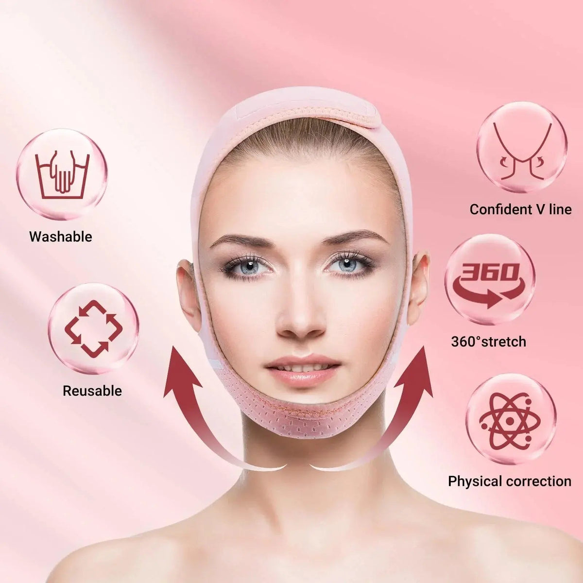 Adjustable Chin Support Strap for Jawline and Face