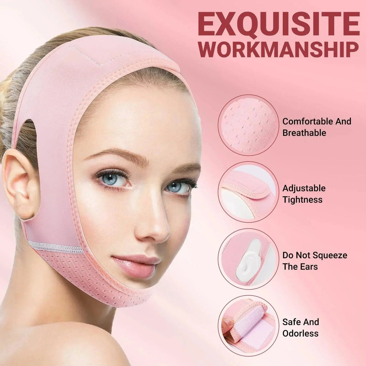Adjustable Chin Support Strap for Jawline and Face