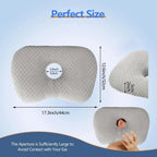 Ear Hole Pillow for Side Sleepers with Adjustable Fill