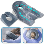 Face-Down Pillow with Shredded Memory Foam and Dual Sides
