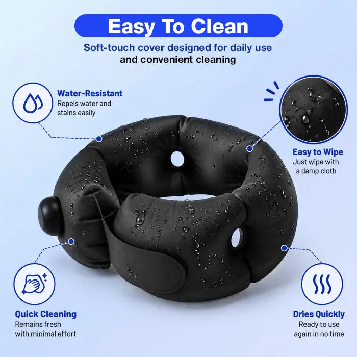 U-Shaped Memory Foam Travel Neck Pillow with Soft Cover