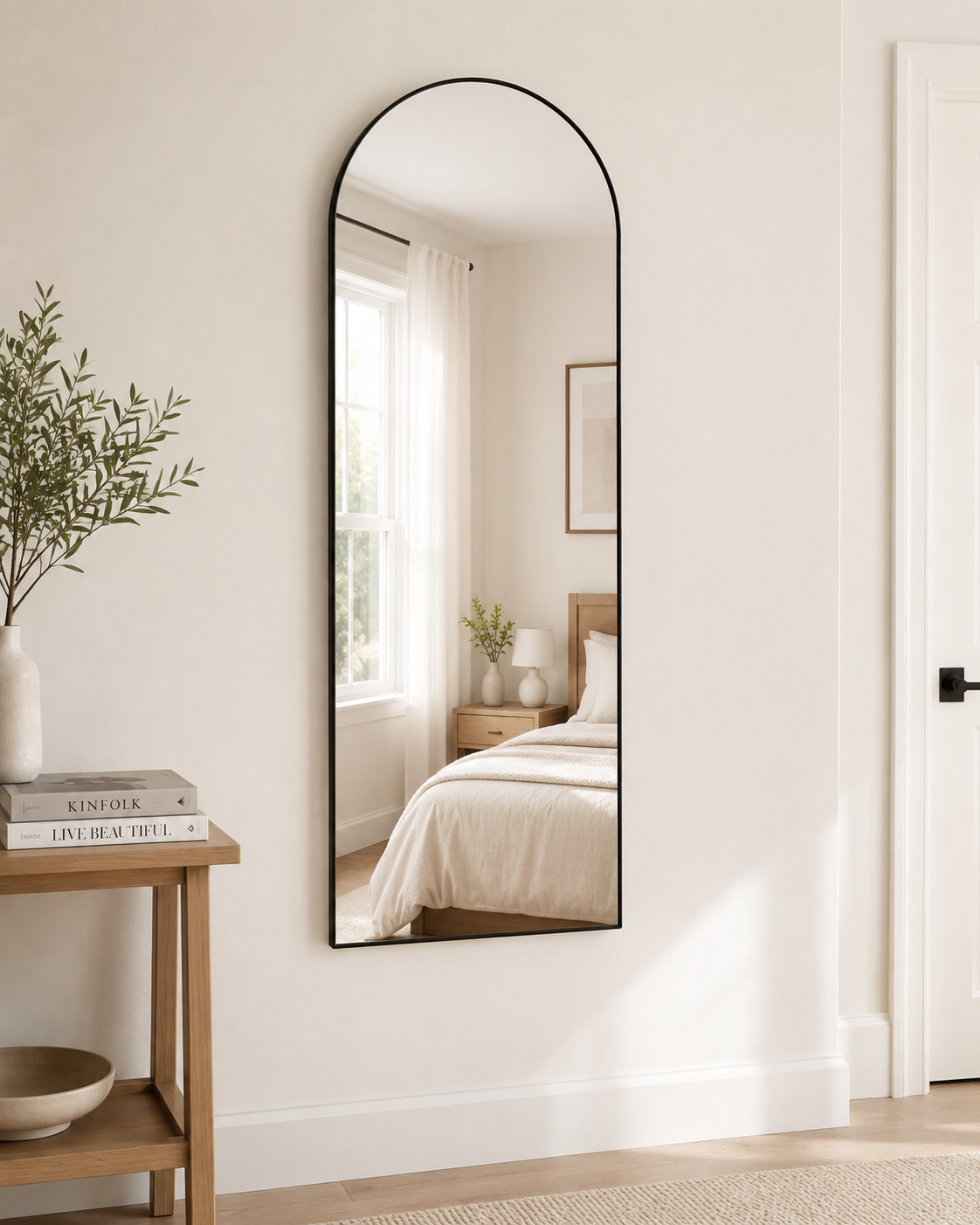 Modern Arched Full-Length Floor Mirror