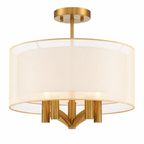 Modere 18" Wide Warm Brass 5-Light Ceiling Light