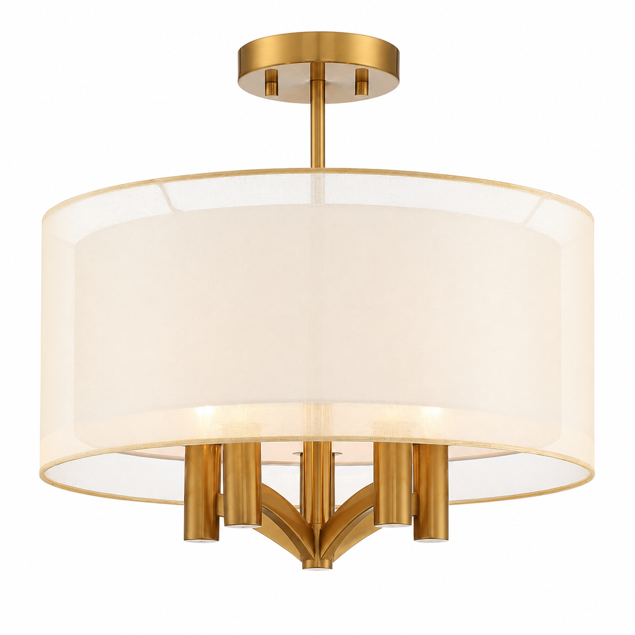 Modere 18" Wide Warm Brass 5-Light Ceiling Light