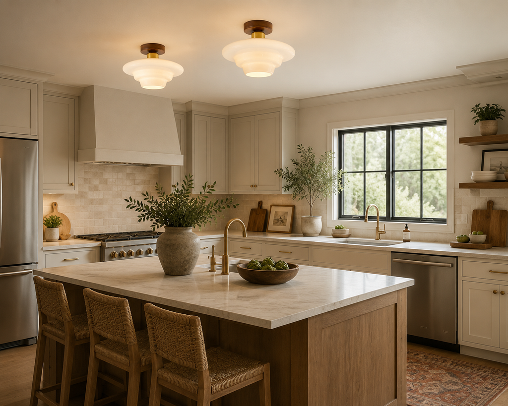 Nordic Opal Flush Mount