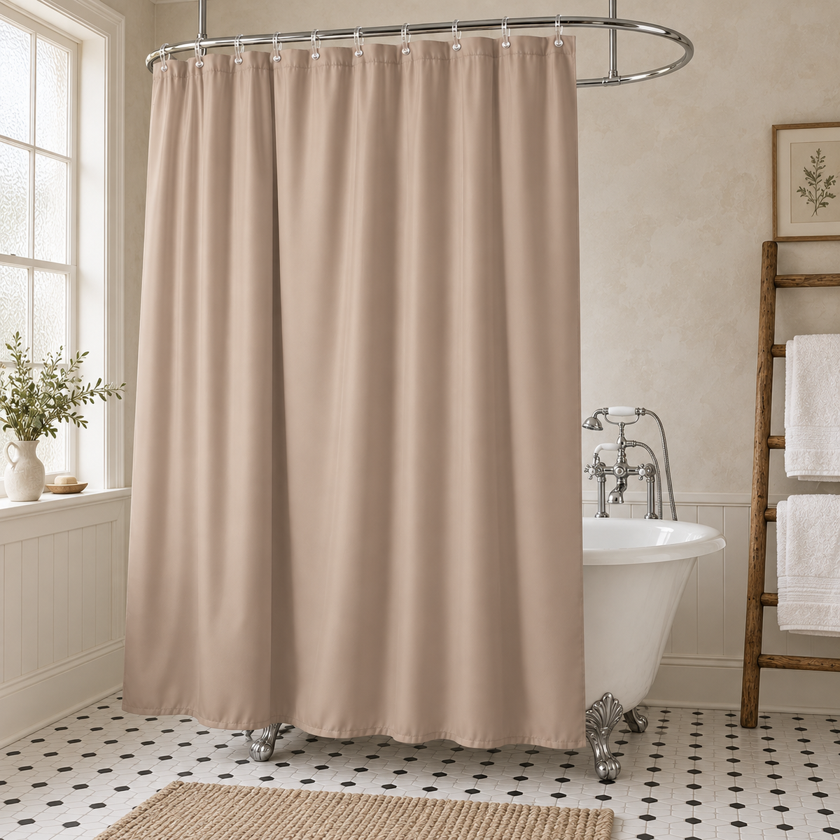 Weighted Waterproof Shower Curtain Liner
