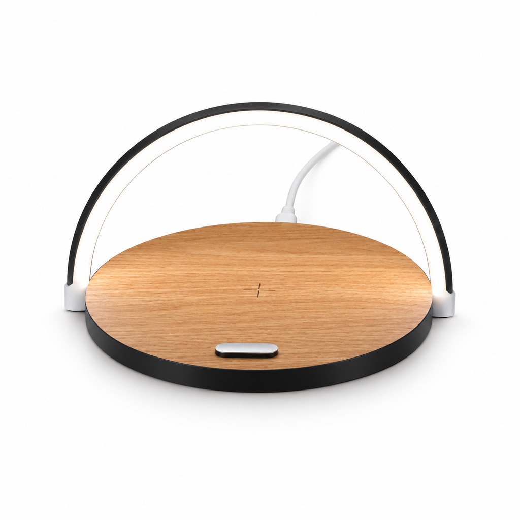 3-in-1 Wireless Charger Phone Stand & Dimmable LED Desk Lamp