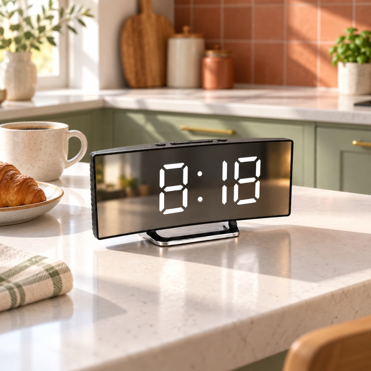 Compact LED Digital Alarm Clock