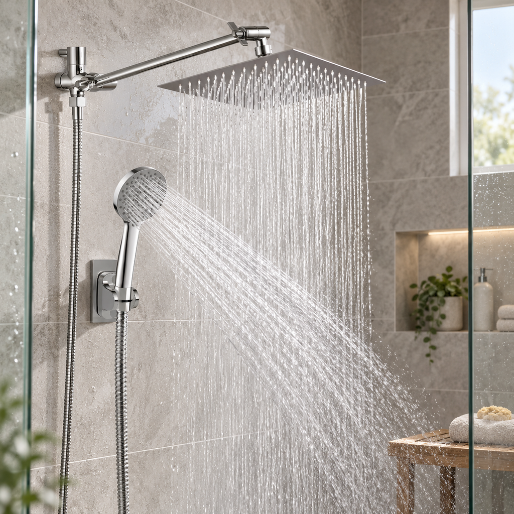 Stainless Steel Handheld Shower Head Combo