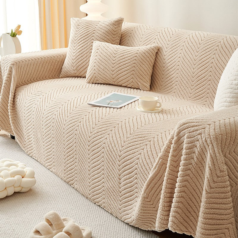 Washable Plush Sofa Cover for Couch and Chair