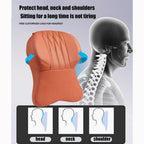 Memory Foam Car Neck Pillow with Leather Headrest Cover