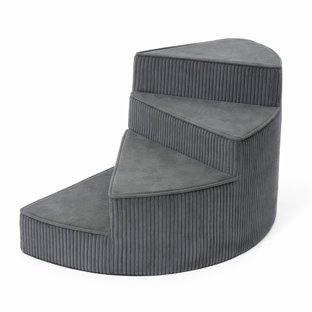 Foam Dog Stairs for Bed & Couch, Washable Non-Slip Cover