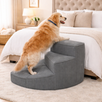 Foam Dog Stairs for Bed & Couch, Washable Non-Slip Cover