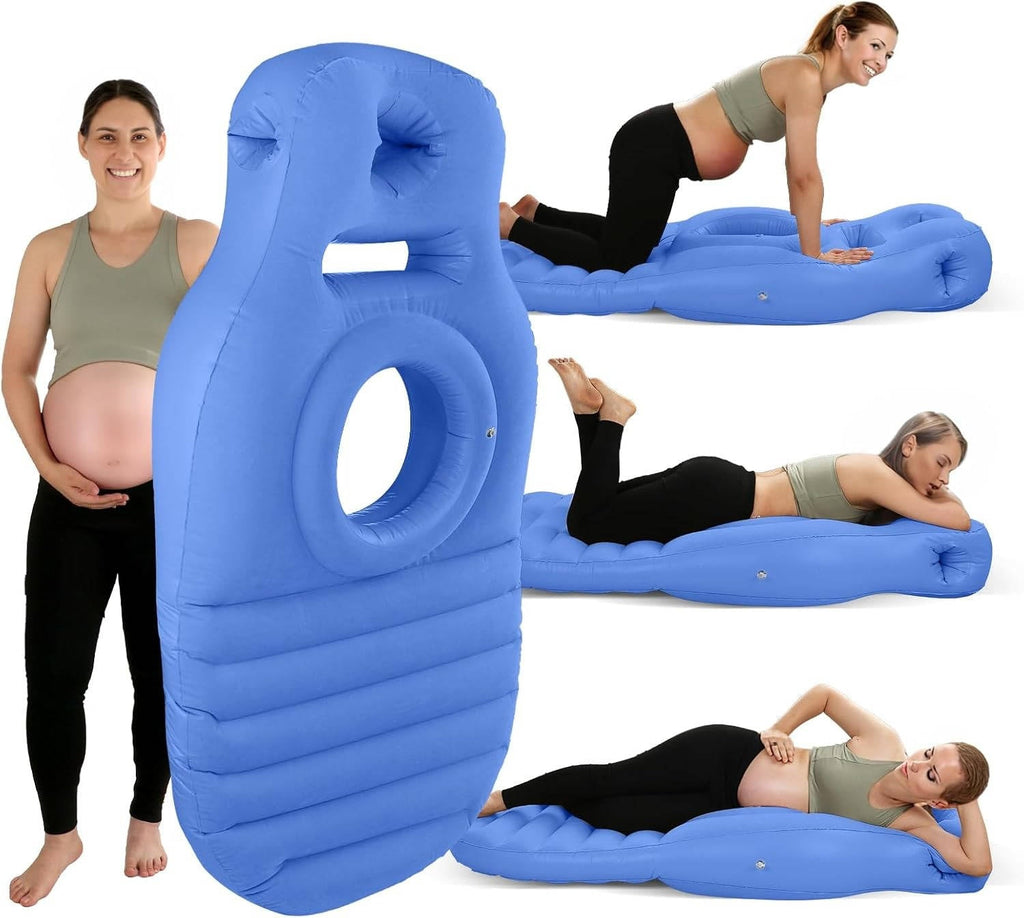 Inflatable Pregnancy Pillow with Belly Cutout, Dual Chamber
