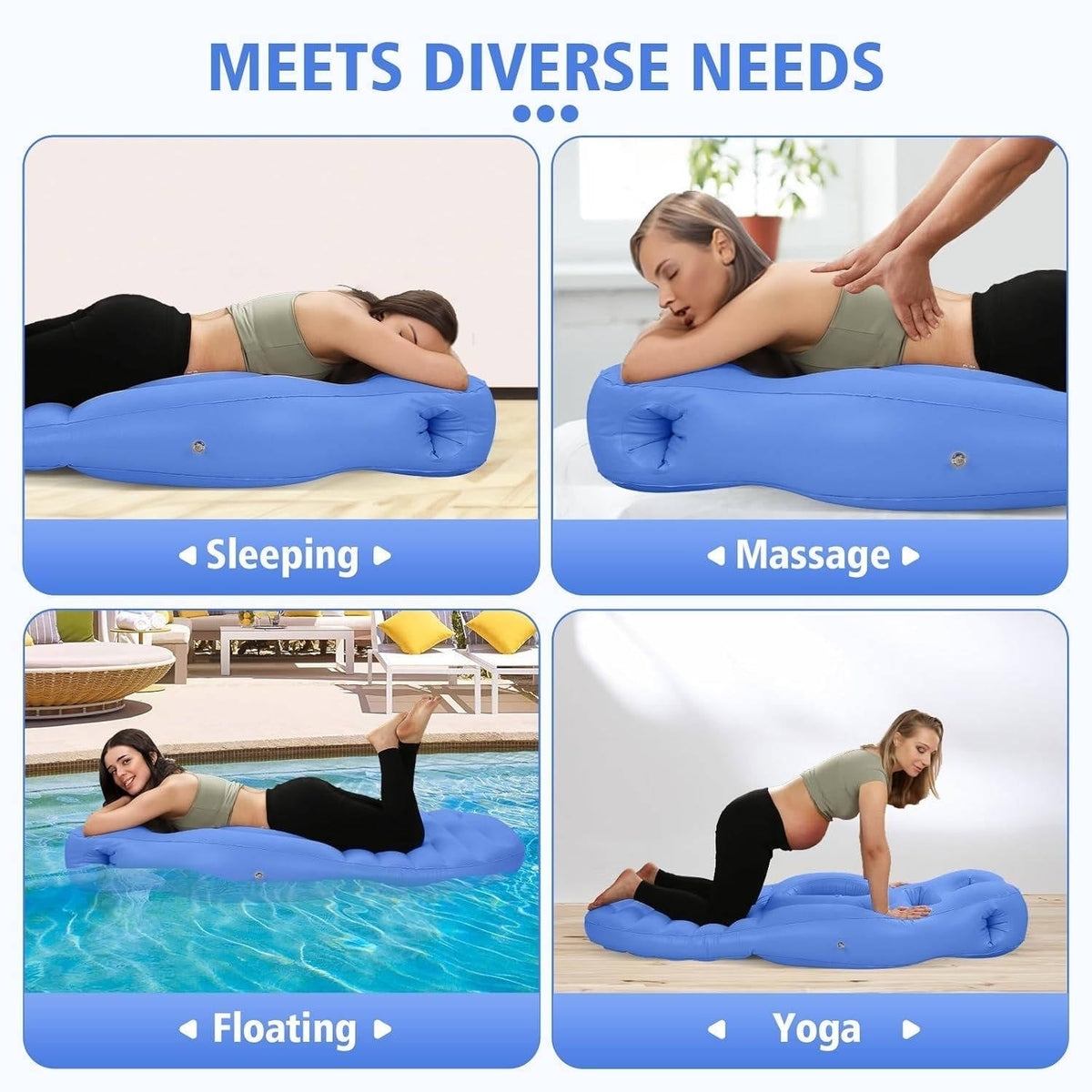 Inflatable Pregnancy Pillow with Belly Cutout, Dual Chamber